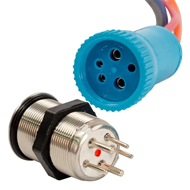 Bluewater 22Mm Dual-Momentary Push Button: Off/(On)/(On) Configuration With Tri-Color Blue/Green/Red Leds – 1' Cord [9059-2123-1] 1