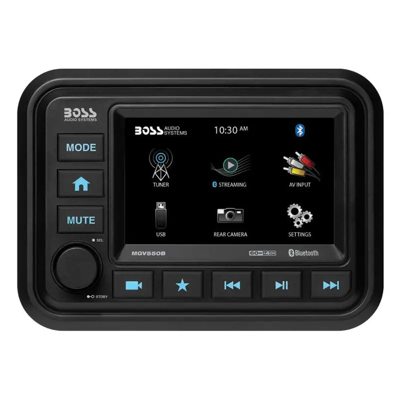 Boss Audio Mgv550B Marine Stereo System With Am/Fm, Bluetooth, And Rear Camera Input 1