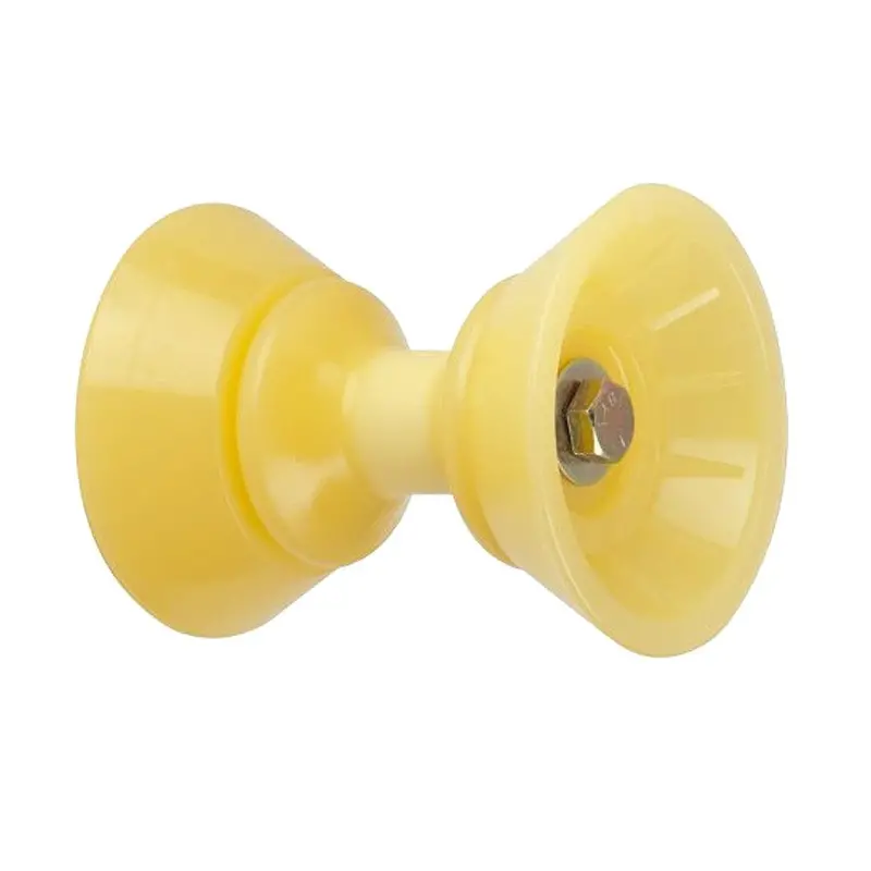 C.E. Smith 3-Inch Yellow Tpr Bow Roller Assembly – High-Visibility Trailer Component 1