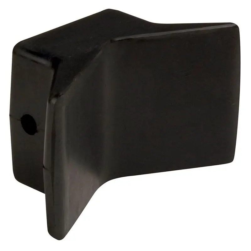 C.E. Smith 4" X 4" Black Natural Rubber Bow Y-Stop (29550) 1