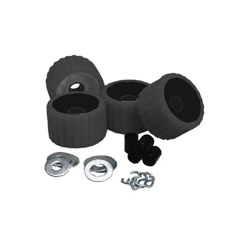 C.E. Smith Ribbed Roller Replacement Kit – 4-Piece Set, Black Finish (Model 29210) 1