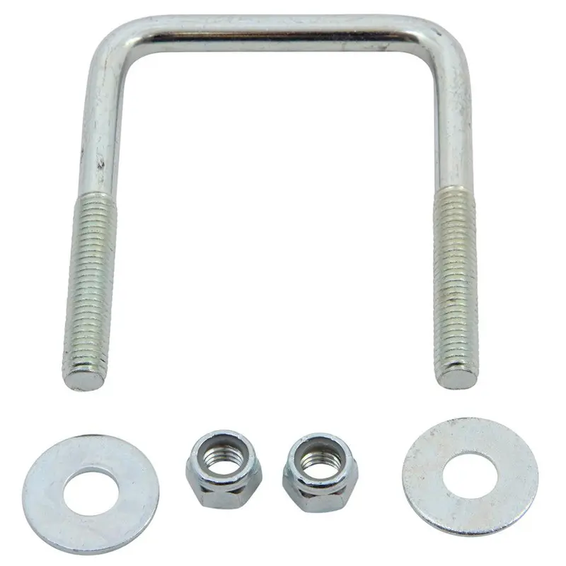 C.E. Smith Square Zinc U-Bolt Assembly – 7/16"-14 × 3-1/8" × 4" W/ Hardware 1