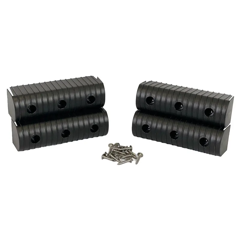 Caliber Bunkwrap 2" × 6" Black End Cap Kit – 4-Pack With Stainless Steel Fasteners [23053-Bk] 1