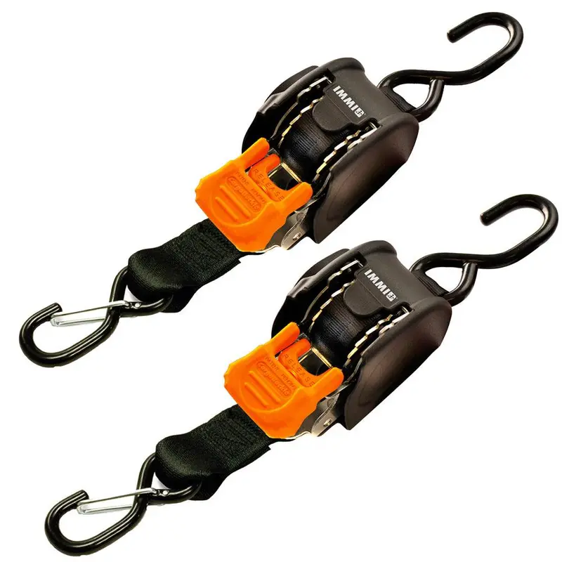 Cargobuckle Mini G3 Retractable Tie-Down System – 1" × 72", Dual S-Hooks, Sold As Pair [F111640] 1