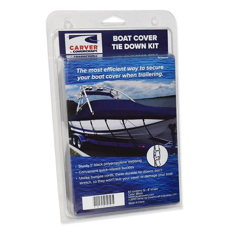 Carver Complete Boat Cover Tie-Down Kit With Hardware And Straps 1