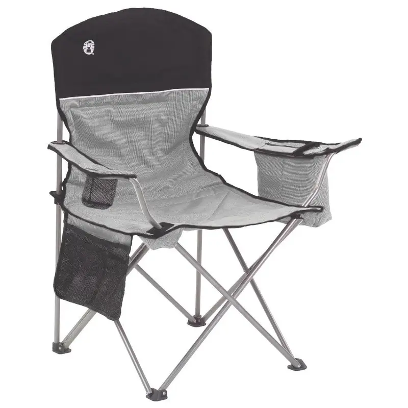 Coleman Grey-And-Black Quad Folding Chair For Coolers [2000034873] 1
