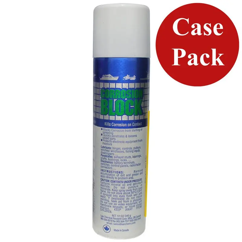 Corrosion Block Waterproof Grease – 12 Oz Aerosol Can (Non-Hazmat, Non-Toxic) – Case Of 12 [20012Case] 1
