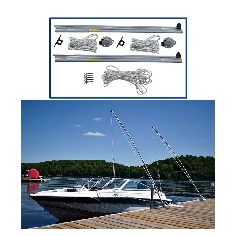 Dock Edge Ez-Stow Supreme Mooring Whips – 10-Foot, 4,000-Pound Capacity, Fits Vessels Up To 21 Feet 1