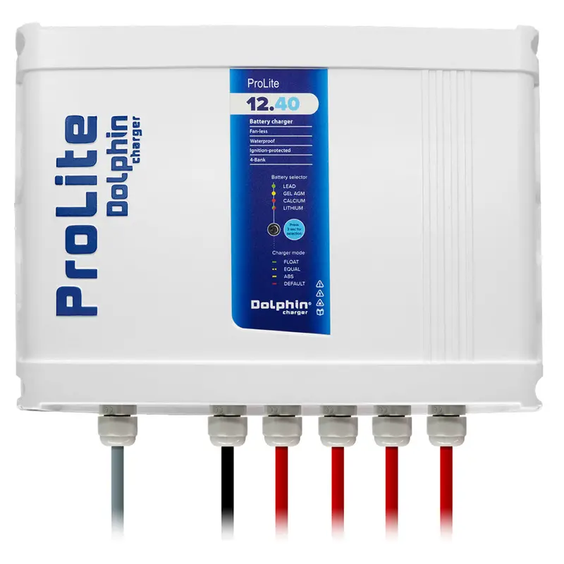 Dolphin Prolite 4-Bank Marine Battery Charger – 12V, 40A Output (Model 99240) 1