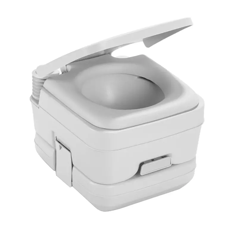 Dometic 964 Portable Toilet With Bracket Kit – 2.5-Gallon Capacity, Sleek Platinum Design (Model 311096406) 1