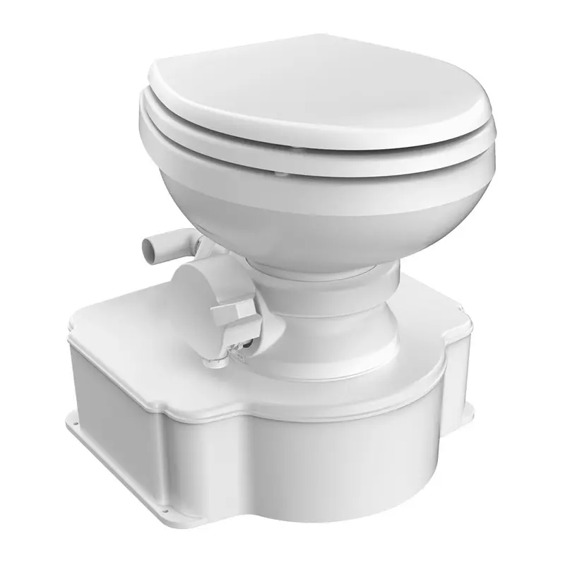 Dometic M65 Marine Gravity Toilet – White Finish, Elongated Seat, Foot-Pedal Operation 1