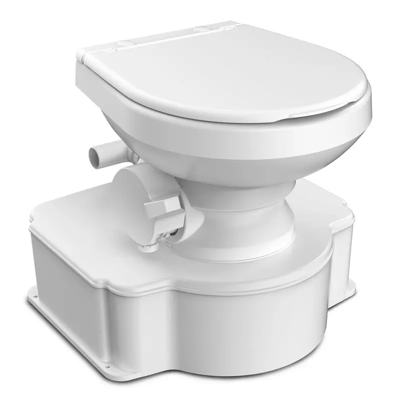Dometic M65 Marine Gravity Toilet – White Finish, Standard Seat, Pedal-Activated Flush 1