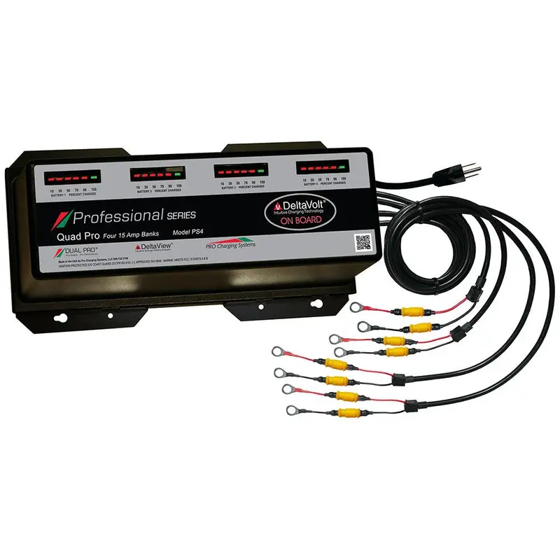 Dual Pro Professional Series 60A Multi-Bank Battery Charger – Up To 4 Banks, 12V–48V Input (Model Ps4) 1