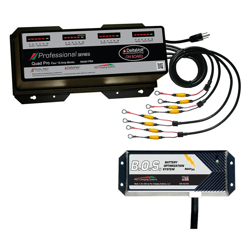 Dual Pro Ps4 Quad-Bank Marine Battery Charger With Triple-Bank Isolator 1
