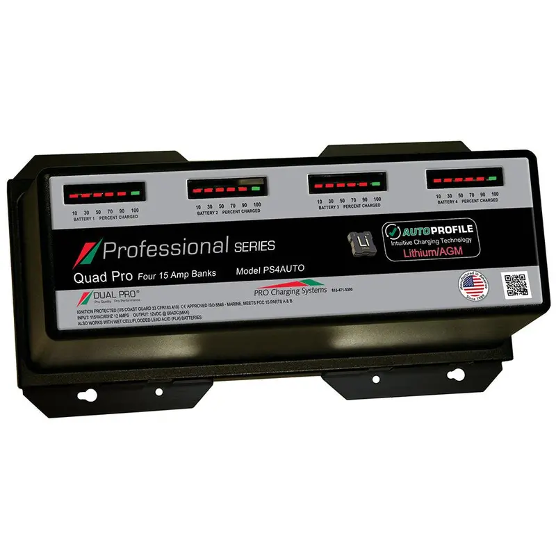Dual Pro Ps4Auto 15A 4-Bank Fully Automatic Lithium And Agm Battery Charger 1