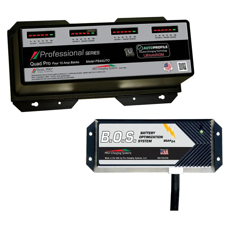 Dual Pro Ps4Auto Quad-Bank Smart Marine Charger With Triple-Bank Isolator 1