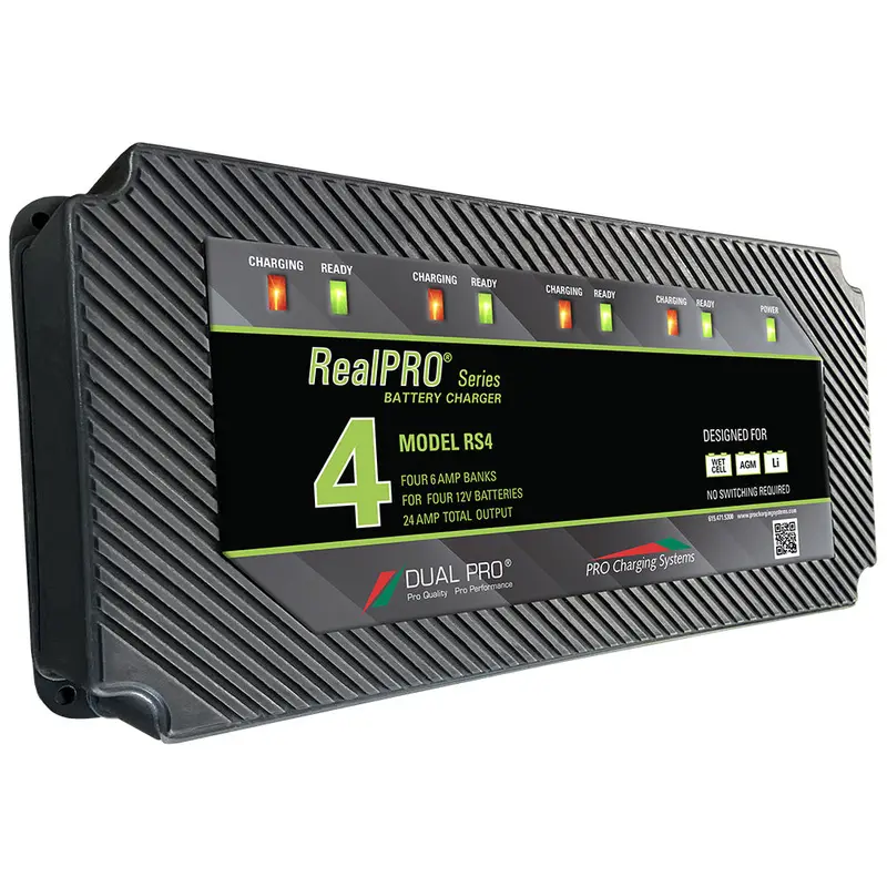 Dual Pro Realpro Rs4 4-Bank 24-Amp Battery Charger For Marine Use [Rs4] 1