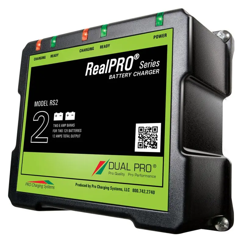 Dual Pro Realpro Series 12A Multi-Bank Battery Charger – 2 Banks, 12V/24V Input (Model Rs2) 1