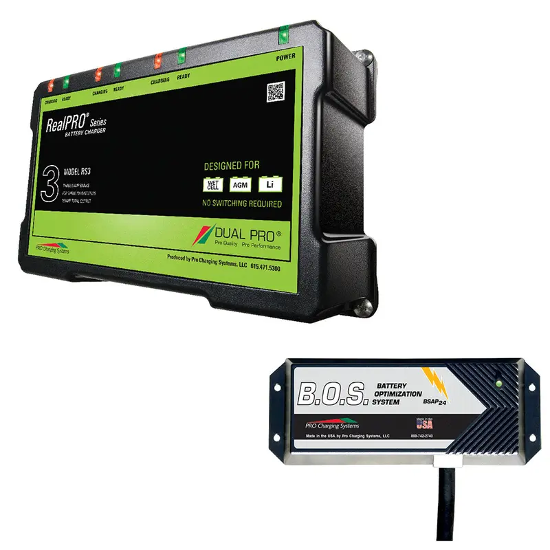 Dual Pro Rs3 Triple-Bank Marine Battery Charger With Dual-Bank Battery Isolator 1