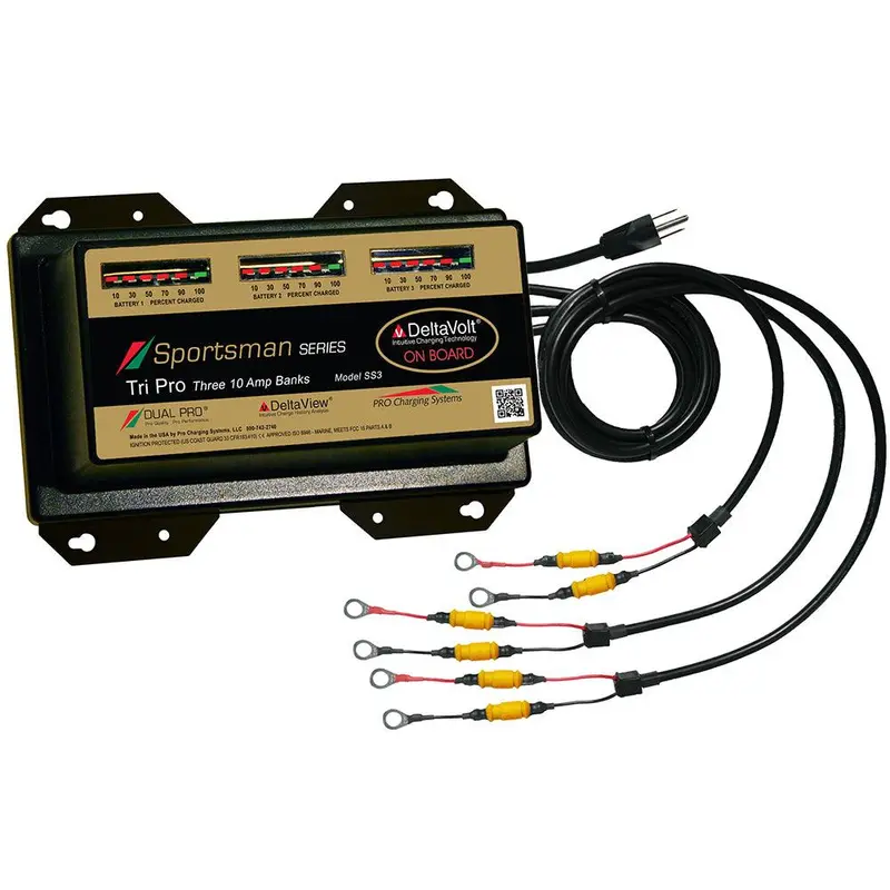 Dual Pro Sportsman Series 30A Multi-Bank Battery Charger – Up To 3 Banks, 12V–36V Input (Model Ss3) 1