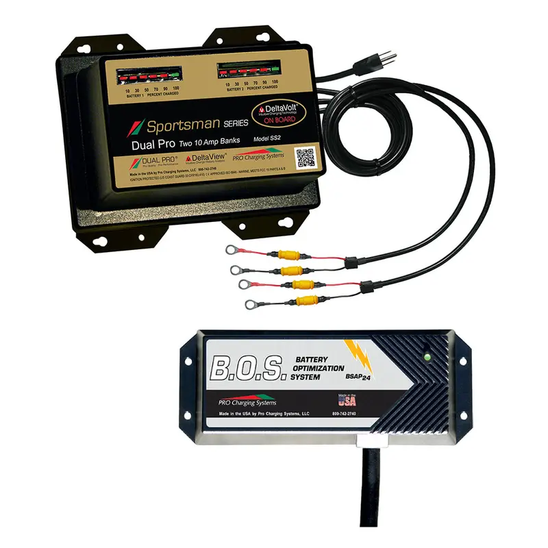 Dual Pro Ss2/Bos12V2: 2-Bank Manual Charger With 2-Bank B.O.S. 1