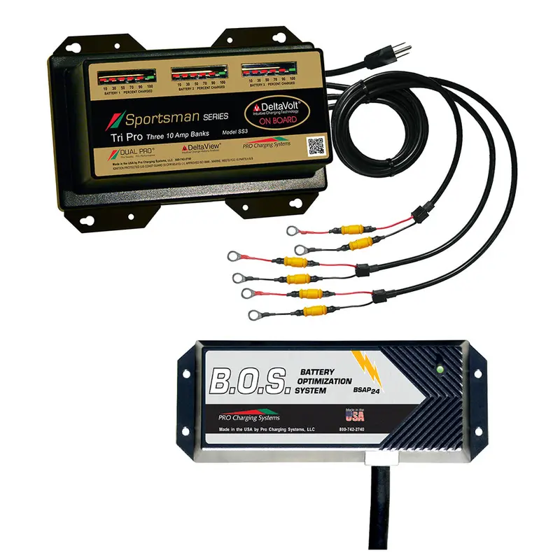 Dual Pro Ss3/Bos12V2: 3-Bank Manual Charger With 2-Bank B.O.S. 1