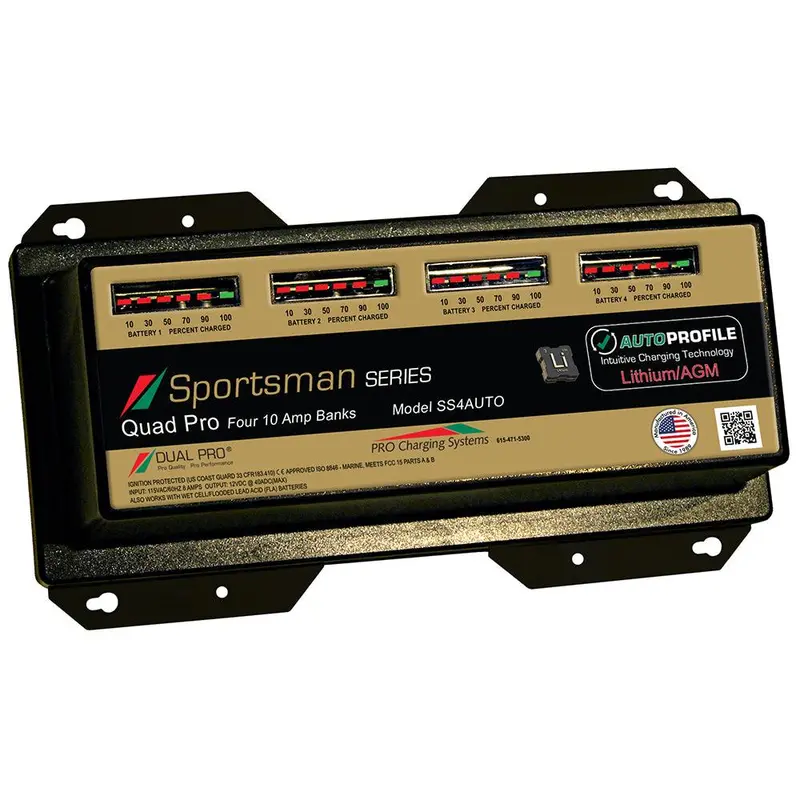 Dual Pro Ss4Auto 40A 4-Bank Smart Battery Charger For Lithium And Agm Batteries 1
