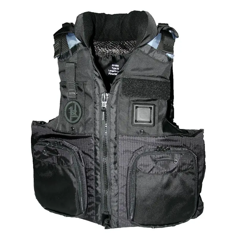 First Watch Av-800 Four-Pocket Flotation Vest – Matte Black, Size Xxl–3Xl – Model Av-800-Bk-2Xl/3Xl 1