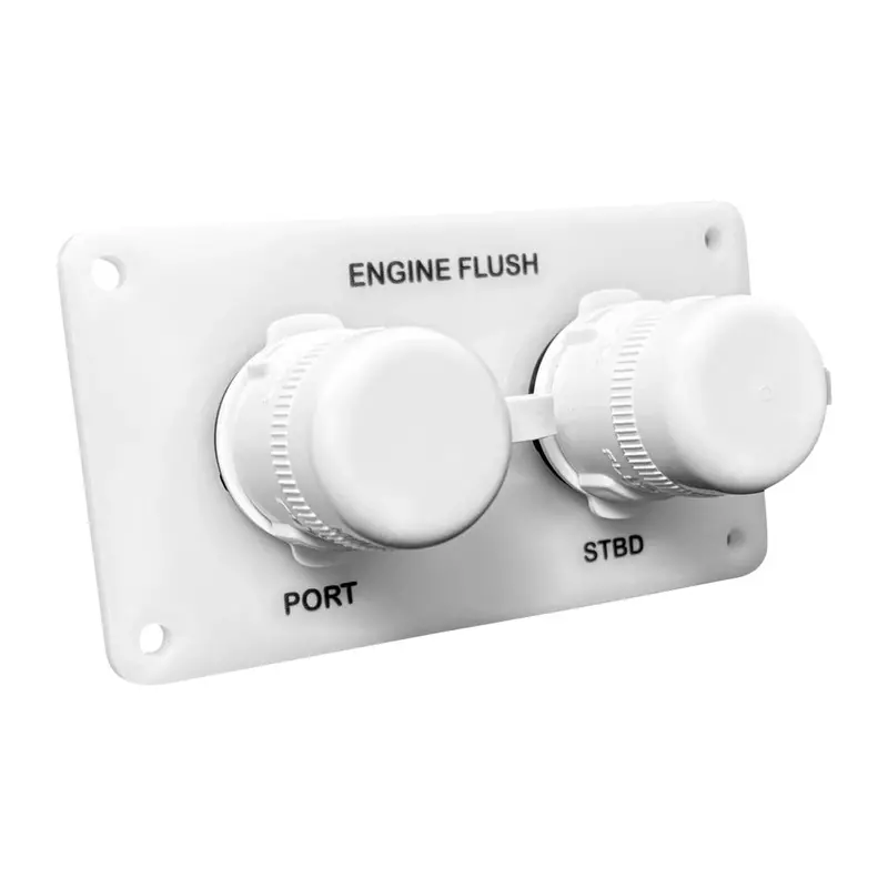 Flushmaster Dual-Outlet Flush Port Reroute Kit – Horizontal, White Acrylic Plate (Model Sm-Qcr2Wh12) 1