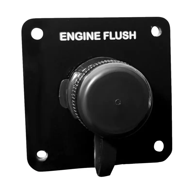 Flushmaster Vertical Single-Outlet Flush Port Reroute – 3/8-Inch Barb, Black Acrylic 1