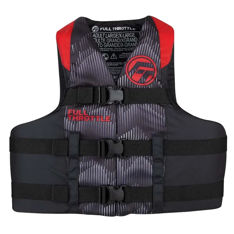 Full Throttle Adult Nylon Pfd — S/M, Red/Black [112200-100-030-22] 1