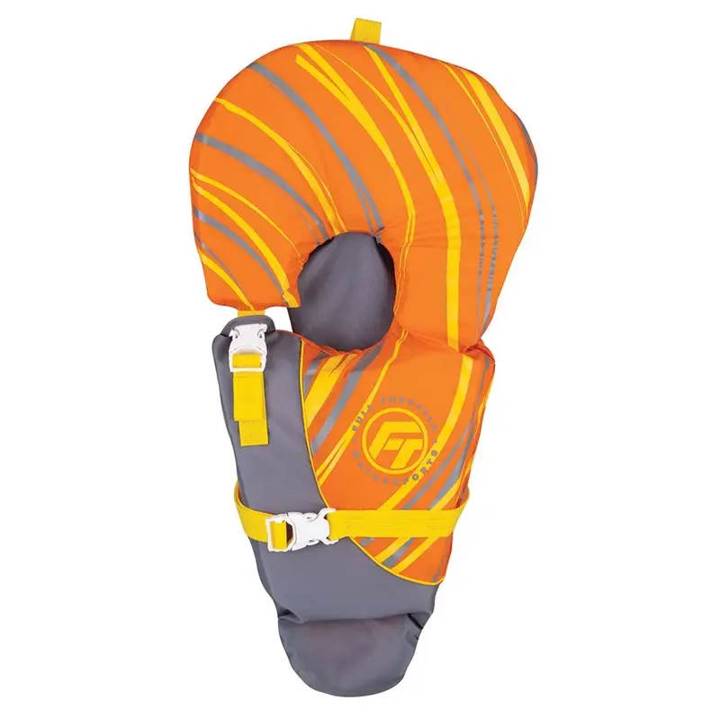 Full Throttle Baby-Safe Infant Life Vest – Orange/Grey, Up To 30 Lbs 1