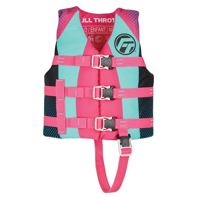 Full Throttle Child Nylon Life Jacket In Pink 1