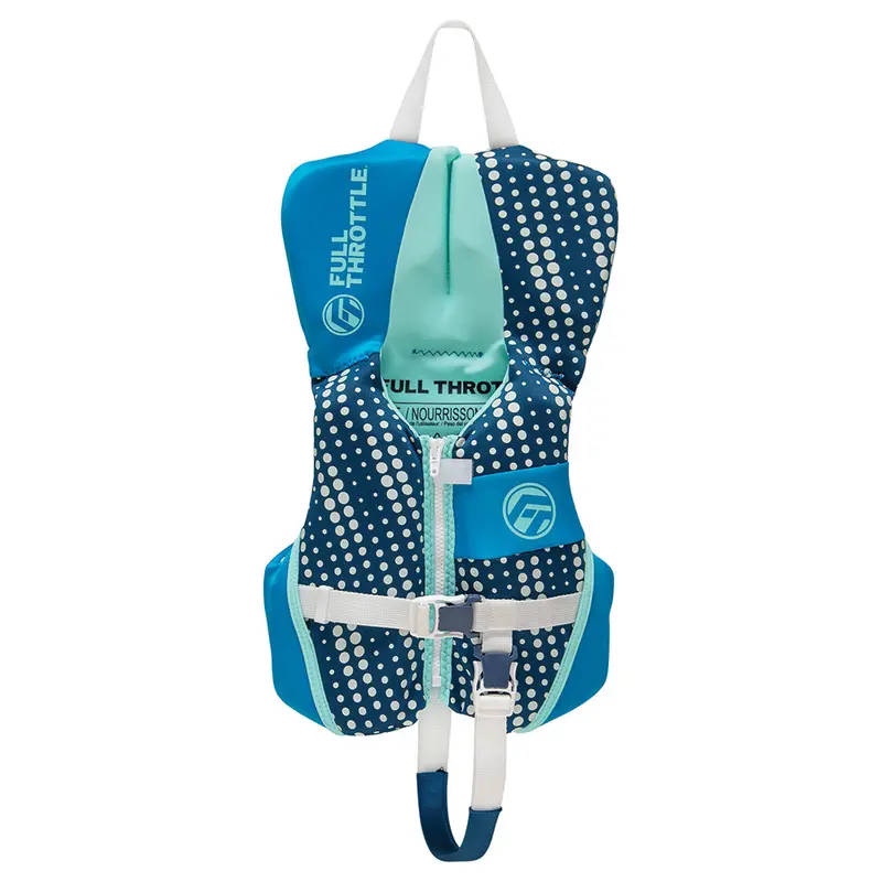 Full Throttle Infant Life Vest – Aqua Rapid-Dry Flex-Back Design 1