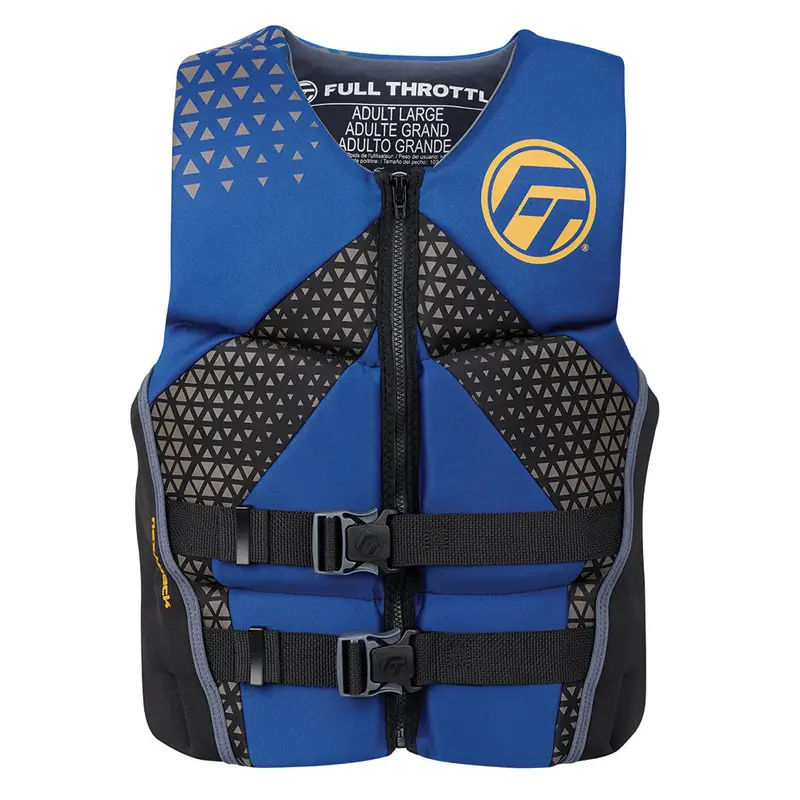 Full Throttle Men'S Rapid-Dry Flex-Back Life Vest – Size Xl, Blue/Black 1