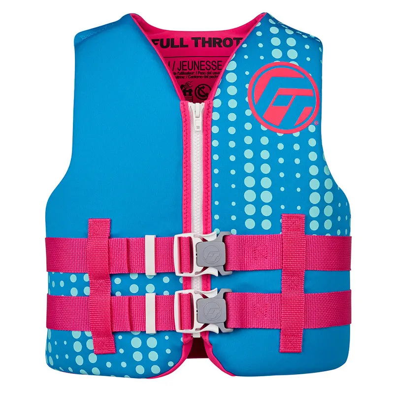 Full Throttle Rapid-Dry Youth Life Vest – Aqua (Model 142100-505-002-27) 1
