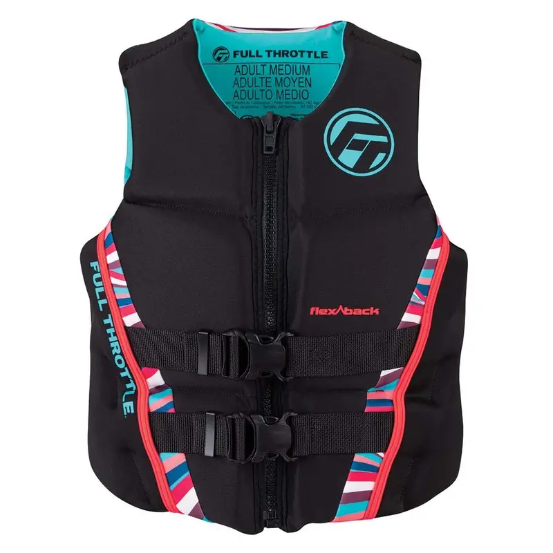 Full Throttle Women’S Rapid-Dry Flex-Back Pfd — Extra-Small, Pink/Black [142500-105-810-22] 1