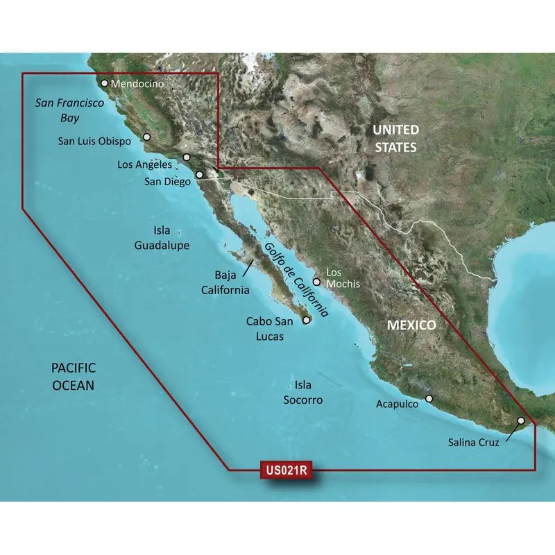 Garmin Bluechart G3 Hd California To Mexico Chart – Microsd/Sd, Hxus021R [010-C0722-20] 1