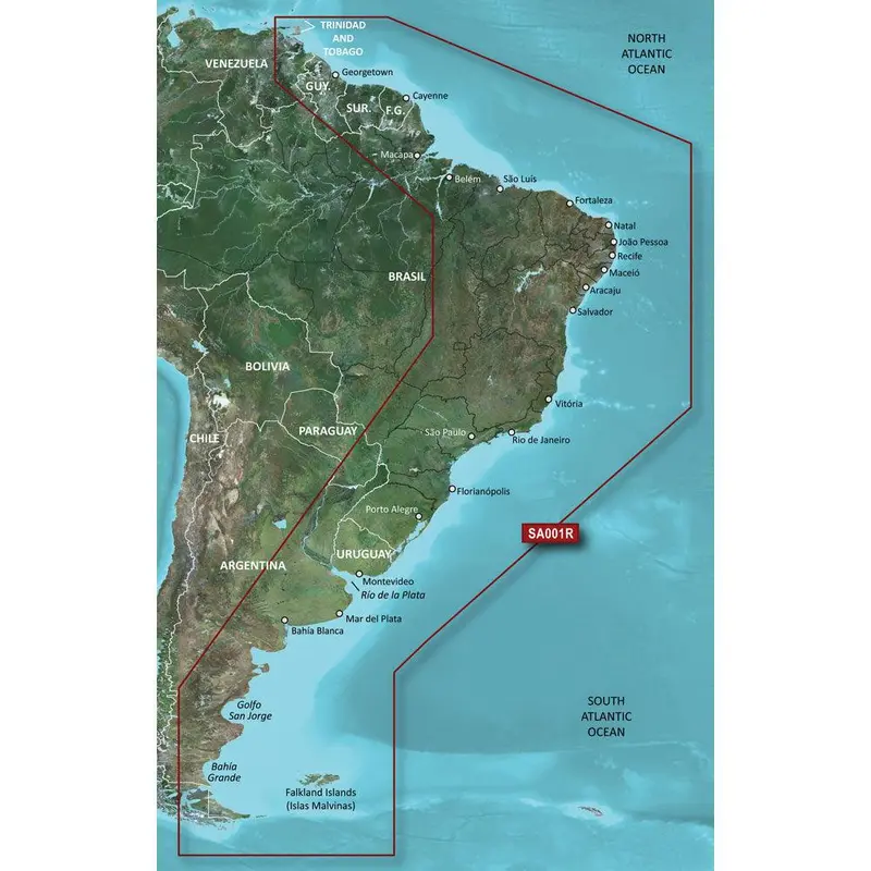 Garmin Bluechart G3 Hd Sd Card – South America East Coast Navigation Charts 1