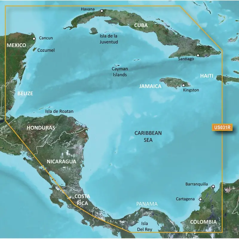 Garmin Bluechart G3 Hd Southwest Caribbean Chart – Microsd/Sd, Hxus031R [010-C0732-20] 1