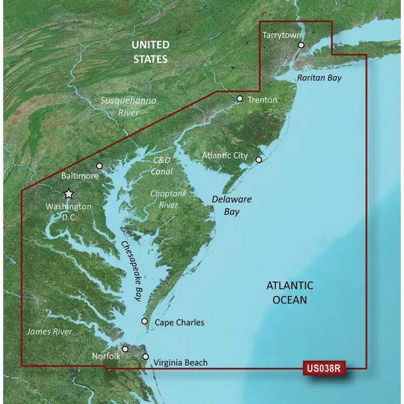Garmin Bluechart G3 Vision Hd New York To Chesapeake Bay Chart – Microsd/Sd, Vus038R [010-C1004-00] 1