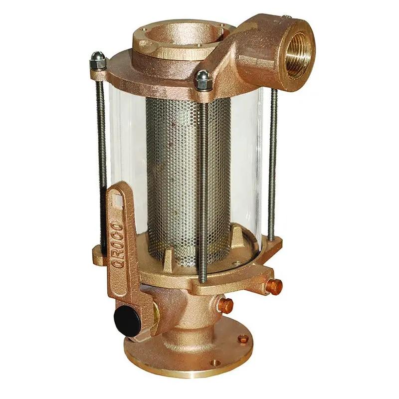 Groco 1-1/4" Ball Valve And Raw Water Strainer Combo – Integrated Seacock Design 1