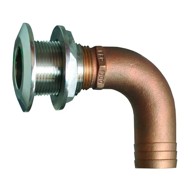 Groco Hthc-1250-S — 1-1/4" Stainless Steel 90° Hose Thru-Hull Fitting 1