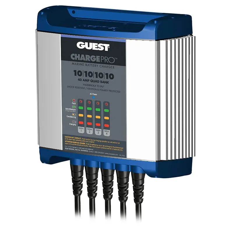 Guest 40A 12V Onboard Battery Charger – 4-Bank Smart Charging System With 120V Input [2740A] 1