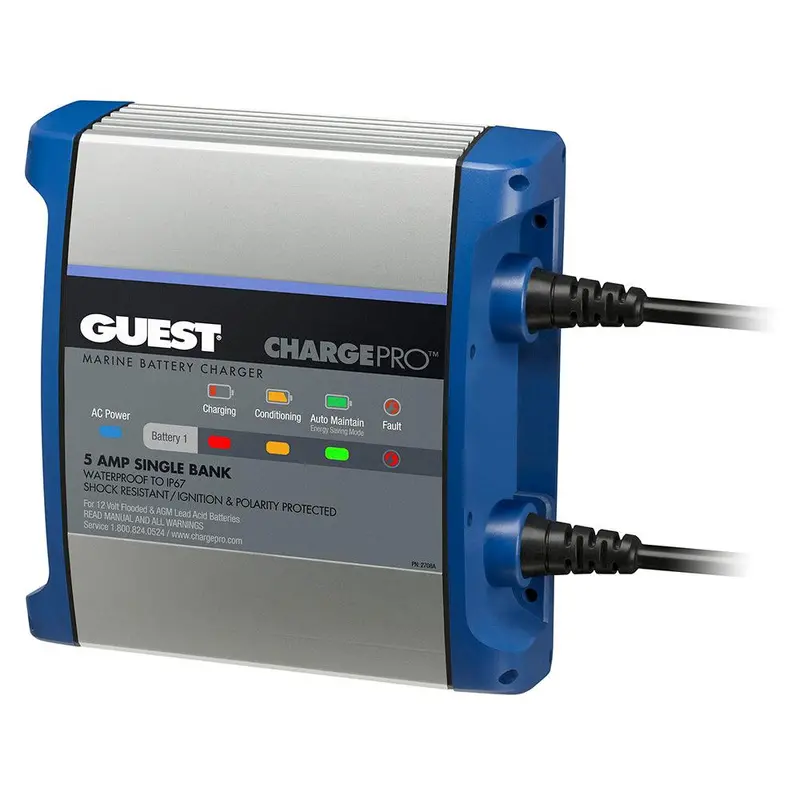 Guest 5A 12V Onboard Battery Charger – Single-Bank Maintenance Charger For Small Craft [2708A] 1