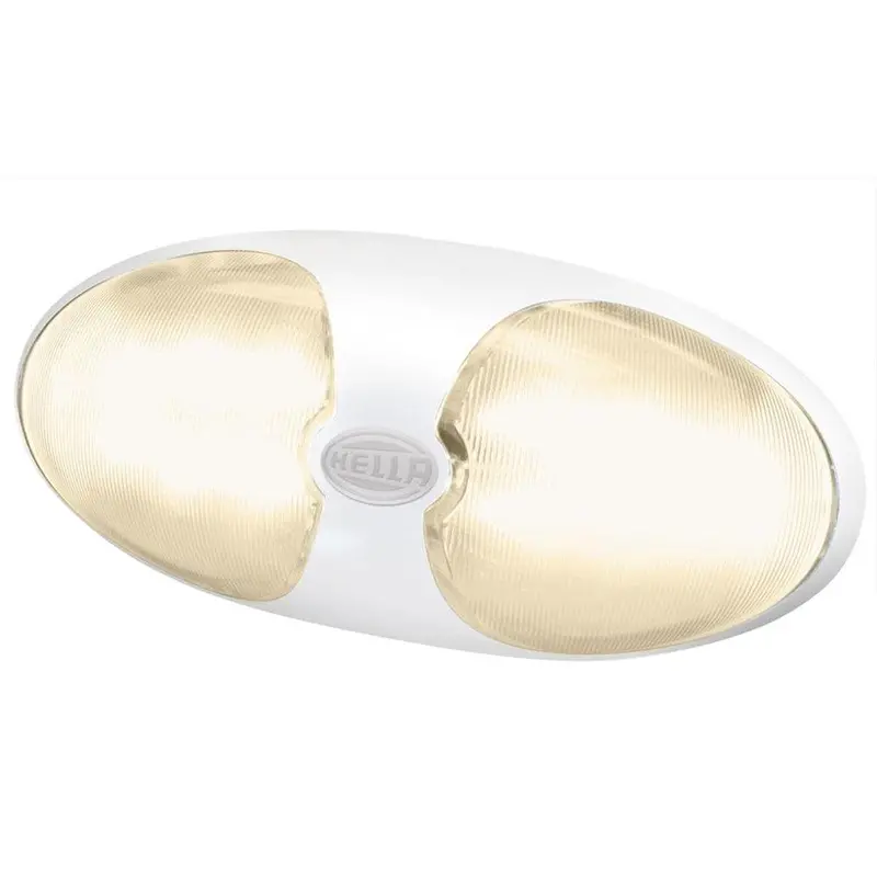 Hella Marine Duraled 12 Dual-Use Interior/Exterior Lamp – Warm White, White Housing 1
