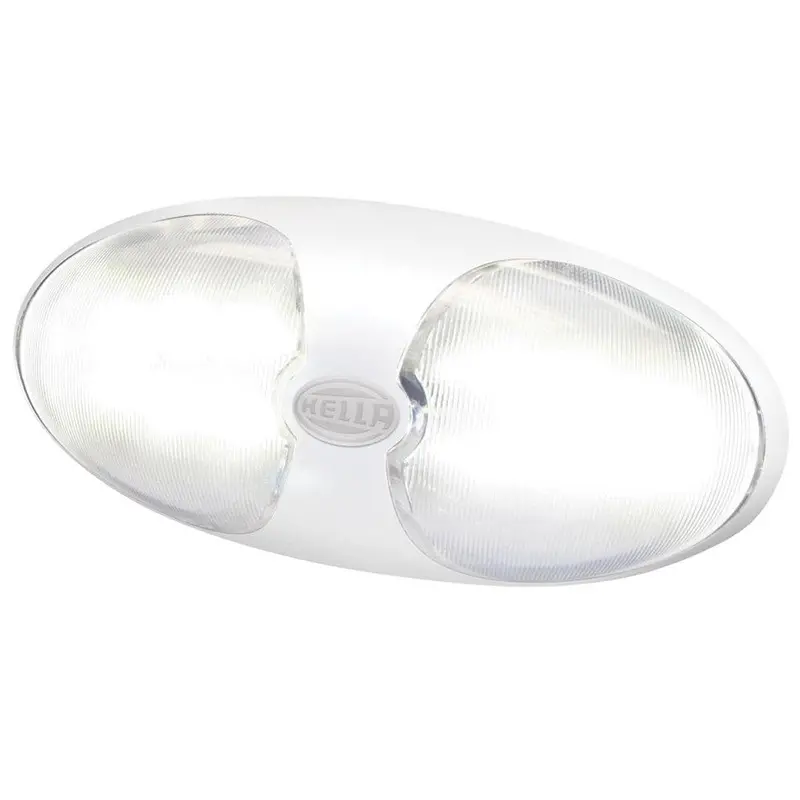 Hella Marine Duraled 12 Dual-Use Interior/Exterior Lamp With Switch – Cool White, White Housing 1