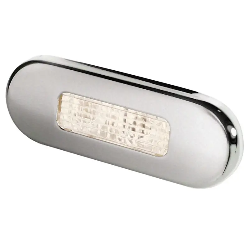 Hella Marine Surface-Mount Oblong Led Courtesy Light – Warm White, Stainless Steel Bezel 1