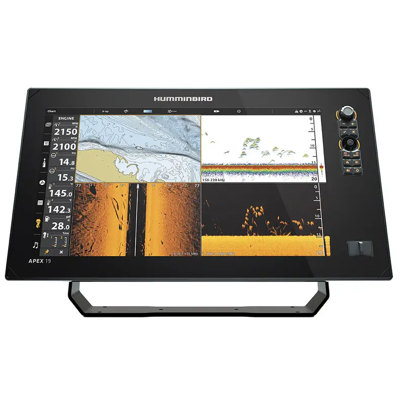 Humminbird Apex 19" Vx Msi+ Fishfinder & Chartplotter With Transom Mount Transducer 1