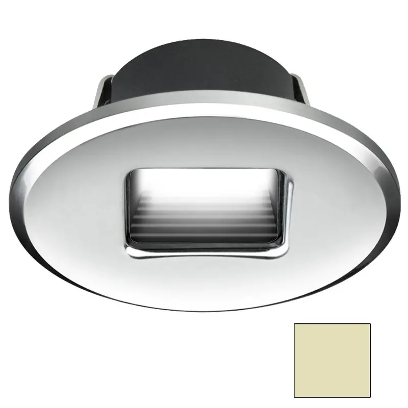 I2Systems E1150Z-13Cab Ember Snap-In Led Light – Polished Chrome Oval Fixture, Warm White 1